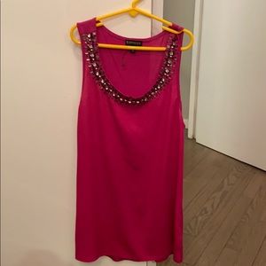 Express pink rhinestone collar tank
